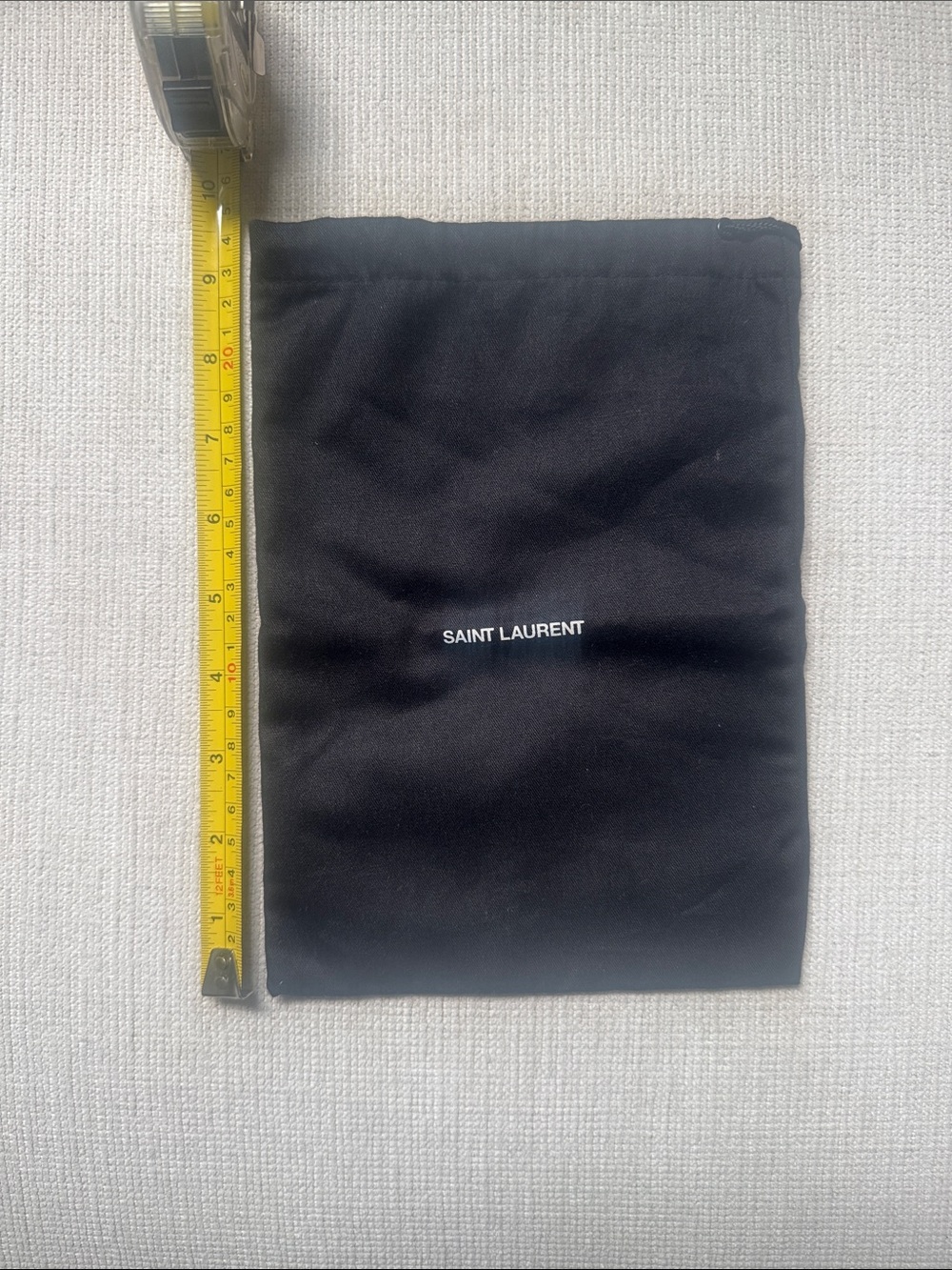 Saint Laurent Authentic Black Cotton Drawstring Dust Bag